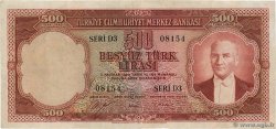 500 Lira TURQUIE  1953 P.170a TTB