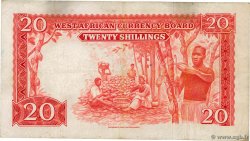 20 Shillings AFRIQUE OCCIDENTALE BRITANNIQUE  1957 P.10a pr.TTB