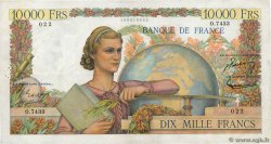 10000 Francs GÉNIE FRANÇAIS FRANCE 1954 F.50.71 TTB