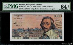 1000 Francs RICHELIEU FRANCE  1956 F.42.20
