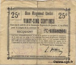 25 Centimes FRANCE régionalisme et divers  1916 JP.02-0173.BRU TB+