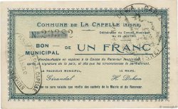 1 Franc FRANCE regionalism and various  1915 JP.02-0398 XF