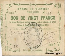 20 francs FRANCE régionalisme et divers  1915 JP.02-0919 TTB