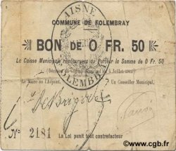 50 Centimes FRANCE regionalismo e varie  1915 JP.02-0922 MB