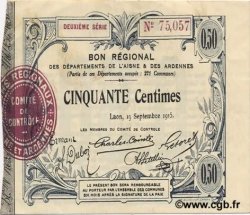 50 Centimes FRANCE régionalisme et divers  1915 JP.02-1301 SUP