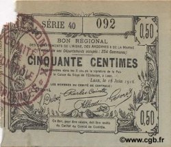 50 Centimes FRANCE régionalisme et divers  1916 JP.02-1308 TB