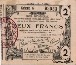 2 Francs FRANCE regionalismo e varie  1916 JP.02-1310