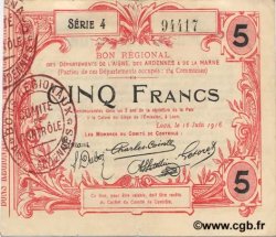 5 Francs FRANCE régionalisme et divers  1916 JP.02-1311 TTB