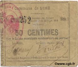 50 Centimes FRANCE régionalisme et divers  1915 JP.02-1333 pr.TTB
