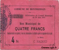 4 Francs FRANCE régionalisme et divers  1915 JP.02-1553 TTB