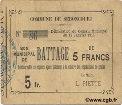 5 Francs FRANCE régionalisme et divers  1915 JP.02-2115 TTB