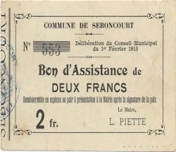 2 Francs FRANCE Regionalismus und verschiedenen  1915 JP.02-2119