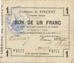 1 Franc FRANCE régionalisme et divers  1915 JP.02-2186 TB+