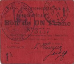 1 Franc FRANCE regionalism and various  1915 JP.02-2724 VF