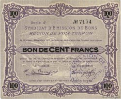 100 Francs FRANCE régionalisme et divers Poix-Terron 1917 JP.08-164