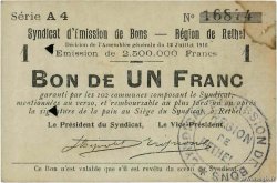 1 Franc FRANCE régionalisme et divers Rethel 1916 JP.08-167 TTB