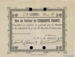50 Francs Annulé FRANCE régionalisme et divers St-Martin-Valmeroux 1914 JP.15-15