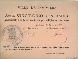 25 Centimes FRANCE régionalisme et divers Louviers 1914 JP.27-02