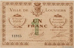1 Franc FRANCE régionalisme et divers Louviers 1916 JP.27-11