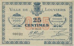 25 Centimes FRANCE régionalisme et divers Louviers 1916 JP.27-13