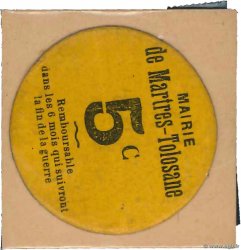 5 Centimes FRANCE régionalisme et divers Martres-Tolosane 1914 JP.31-105 TTB