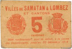 5 Centimes FRANCE régionalisme et divers Samatan & Lombez 1918 JP.32-141