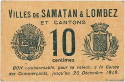 10 Centimes FRANCE régionalisme et divers Samatan & Lombez 1918 JP.32-142