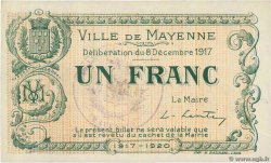 1 Franc FRANCE régionalisme et divers Mayenne 1917 JP.53-23 SPL