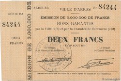 2 Francs FRANCE régionalisme et divers Arras 1914 JP.62-0015 SPL