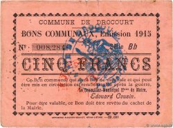5 Francs FRANCE régionalisme et divers Drocourt 1915 JP.62-0461