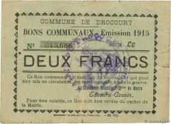 2 Francs FRANCE régionalisme et divers Drocourt 1915 JP.62-0464