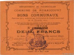 2 Francs FRANCE régionalisme et divers Rumaucourt 1914 JP.62-1208