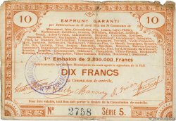 10 Francs FRANCE régionalisme et divers 70 Communes 1915 JP.62-0064