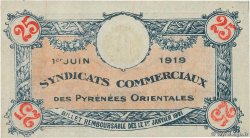 25 Centimes FRANCE régionalisme et divers Pyrénées-Orientales 1919 JP.66-72