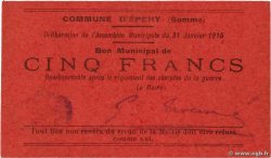 5 Francs FRANCE régionalisme et divers Epehy 1915 JP.80-137 SPL