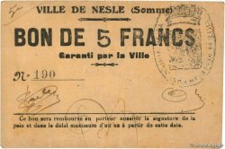 5 Francs FRANCE régionalisme et divers Nesle 1914 JP.80-404 TTB