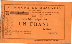 1 Franc FRANCE régionalisme et divers Beauvois 1915 JP.02-0158