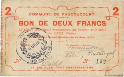 2 Francs FRANCE régionalisme et divers Faucoucourt 1915 JP.02-0777