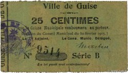 25 Centimes FRANCE régionalisme et divers Guise 1915 JP.02-1105
