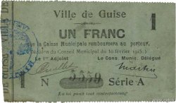 1 Franc FRANCE régionalisme et divers Guise 1915 JP.02-1107