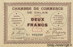 2 Francs FRANCE régionalisme et divers Calais 1914 JP.036.05 SUP+