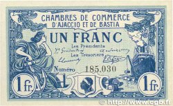 1 Franc FRANCE regionalism and miscellaneous Ajaccio et Bastia 1915 JP.003.02 UNC-