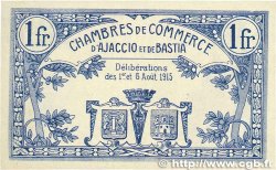 1 Franc FRANCE regionalism and miscellaneous Ajaccio et Bastia 1915 JP.003.02 UNC-