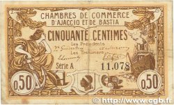 50 Centimes FRANCE régionalisme et divers Ajaccio et Bastia 1915 JP.003.03