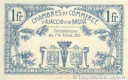 1 Franc FRANCE regionalism and miscellaneous Ajaccio et Bastia 1915 JP.003.04 XF+