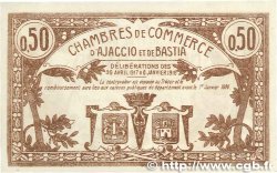 50 Centimes FRANCE regionalism and miscellaneous Ajaccio et Bastia 1917 JP.003.06 XF+