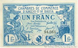 1 Franc FRANCE regionalism and miscellaneous Ajaccio et Bastia 1920 JP.003.09 VF+