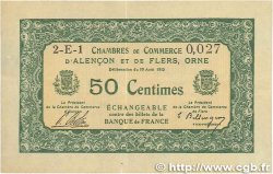 50 Centimes FRANCE regionalism and miscellaneous Alencon et Flers 1915 JP.006.16 VF+