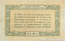50 Centimes FRANCE regionalism and miscellaneous Alencon et Flers 1915 JP.006.16 VF+