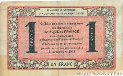 1 Franc FRANCE regionalism and miscellaneous Alencon et Flers 1915 JP.006.38 VF-
